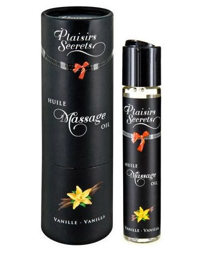 Массажное масло с ароматом ванили Huile de Massage Gourmande Vanille - 59 мл. - Plaisir Secret - купить с доставкой в Мытищах