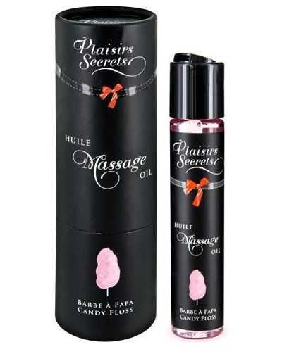Массажное масло с ароматом сладкой ваты Huile de Massage Gourmande Barbe à Papa - 59 мл. - Plaisir Secret - купить с доставкой в Мытищах