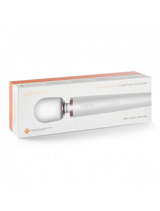 Белый массажёр-жезл le Wand с 20 режимами вибрации - Le Wand