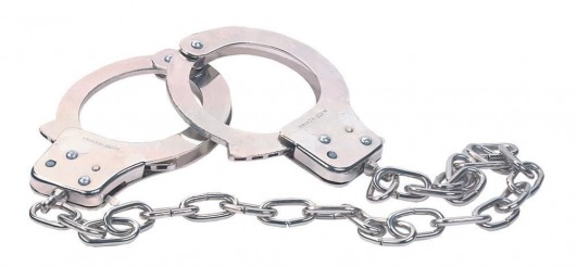 Наручники из металла с длинной цепочкой CHROME HANDCUFFS METAL HANDCUFFS W. KEY - NMC - купить с доставкой в Мытищах