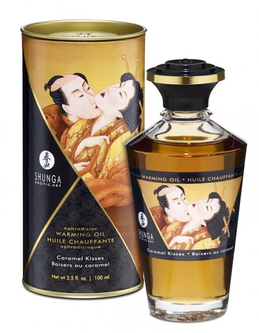 Массажное интимное масло с ароматом карамели - 100 мл. - Shunga - купить с доставкой в Мытищах