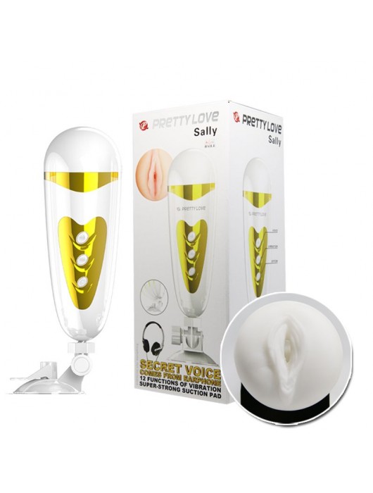 Мега-мастурбатор вагина Sally с вибрацией и голосом - Baile - в Мытищах купить с доставкой