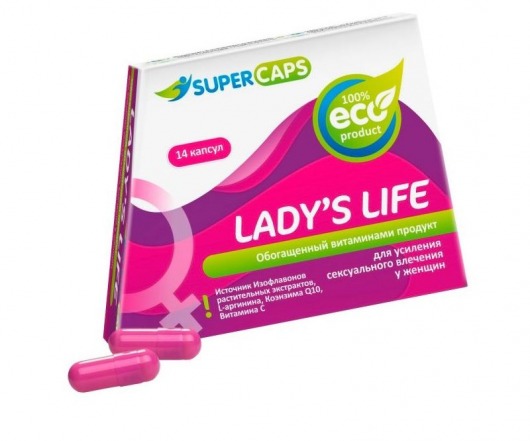Возбуждающие капсулы Ladys Life - 14 капсул (0,35 гр.) - SuperCaps - купить с доставкой в Мытищах