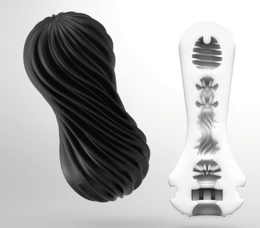 Мастурбатор FLEX Rocky Black с плотным рельефом - Tenga - в Мытищах купить с доставкой