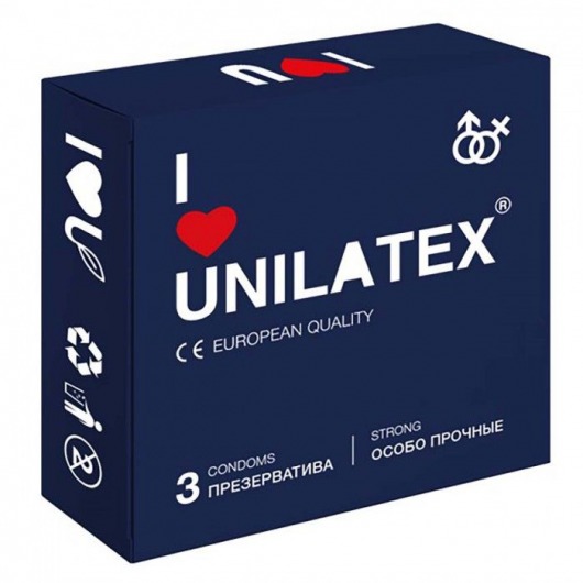 Ультрапрочные презервативы Unilatex Extra Strong - 3 шт. - Unilatex - купить с доставкой в Мытищах