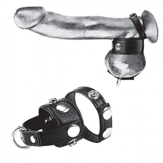 Утяжка для мошонки и пениса Cock Ring With 1  Ball Stretcher And Optional Weight Ring - BlueLine - купить с доставкой в Мытищах