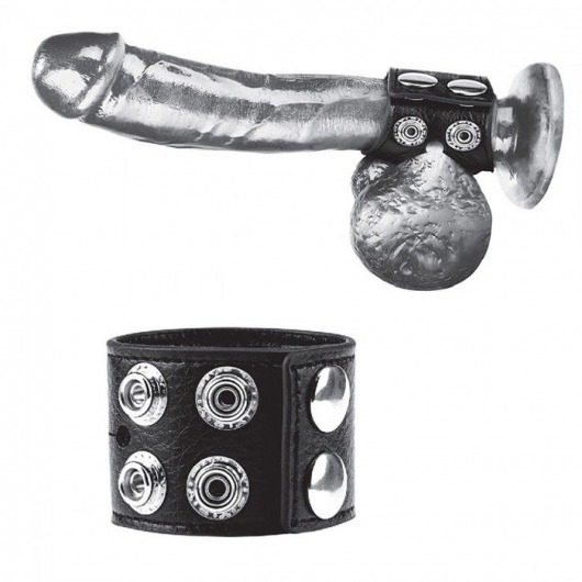 Ремень на член и мошонку 1.5  Cock Ring With Ball Strap - BlueLine - купить с доставкой в Мытищах