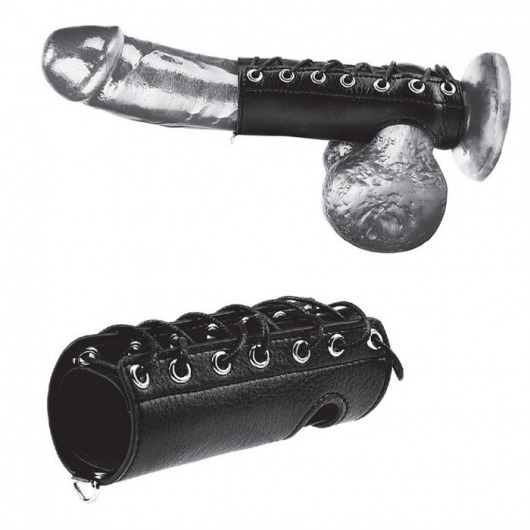 Сбруя на член на шнуровке 5  Cock Sheath - BlueLine - купить с доставкой в Мытищах