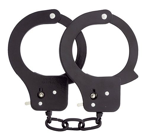 Чёрные наручники из листового металла BONDX METAL CUFFS BLACK - Dream Toys - купить с доставкой в Мытищах