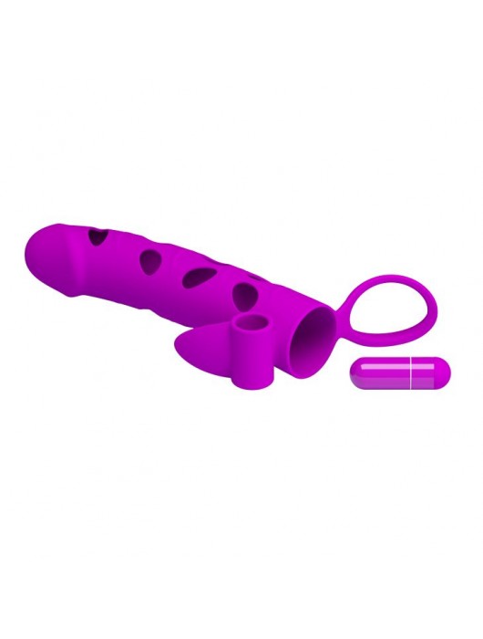 Насадка с закрытой головкой и виброэлементом для клиторального массажа - Baile - в Мытищах купить с доставкой