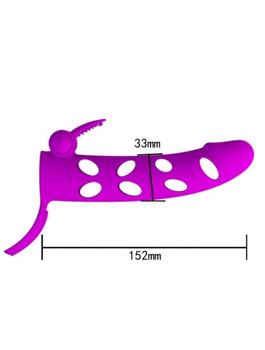 Насадка с закрытой головкой и виброэлементом для клиторального массажа - Baile - в Мытищах купить с доставкой