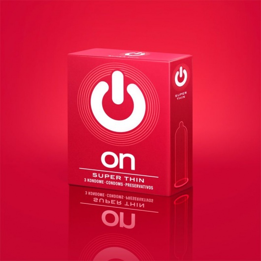 Супертонкие презервативы ON) Super Thin - 3 шт. - ON) - купить с доставкой в Мытищах
