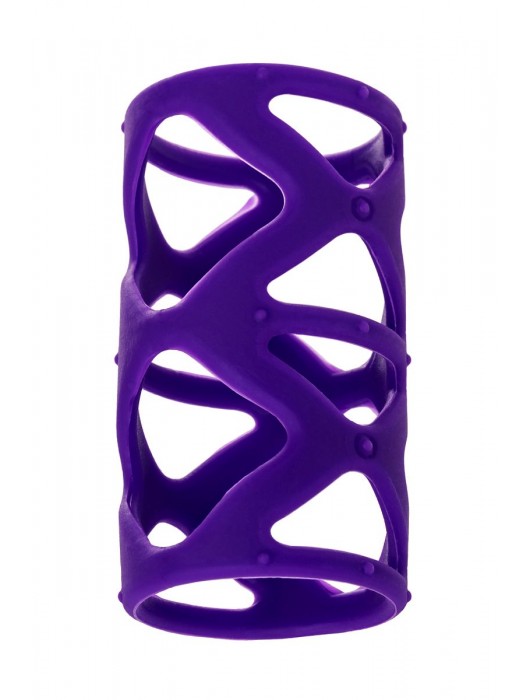 Фиолетовая насадка-сетка на пенис - 7,5 см. - A-toys - в Мытищах купить с доставкой