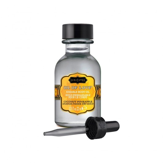 Масло для ласк с ароматом кокоса и ананаса Oil of Love Coconut Pineapple - 22 мл. - Kama Sutra - купить с доставкой в Мытищах