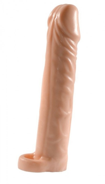 Телесная насадка-удлинитель Extension sleeve с подхватом - 17 см. - Sitabella - в Мытищах купить с доставкой