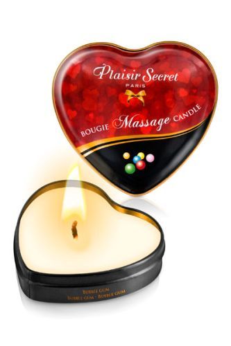 Массажная свеча с ароматом бубль-гума Bougie Massage Candle - 35 мл. - Plaisir Secret - купить с доставкой в Мытищах