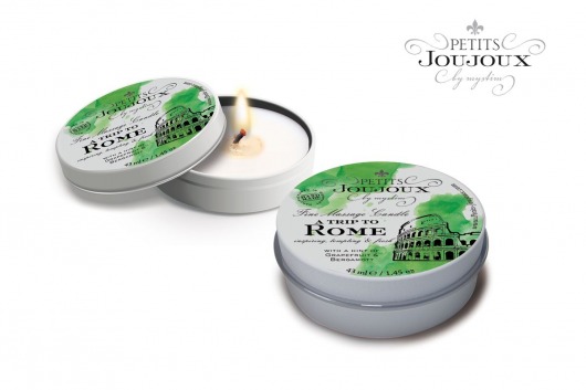 Массажная свеча Petits Joujoux Rome с ароматом грейпфрута и бергамота - 33 гр. - MyStim - купить с доставкой в Мытищах
