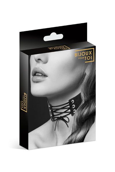 Оригинальный ошейник-чокер со шнуровкой - Bijoux Pour Toi - купить с доставкой в Мытищах