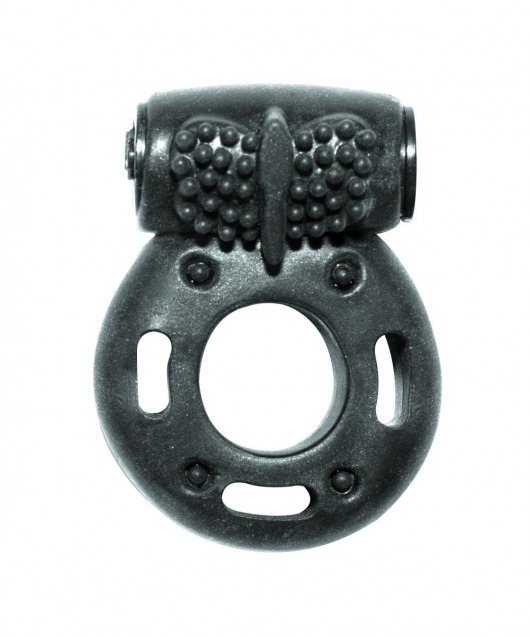 Черное эрекционное кольцо с вибрацией Rings Axle-pin - Lola Games - в Мытищах купить с доставкой