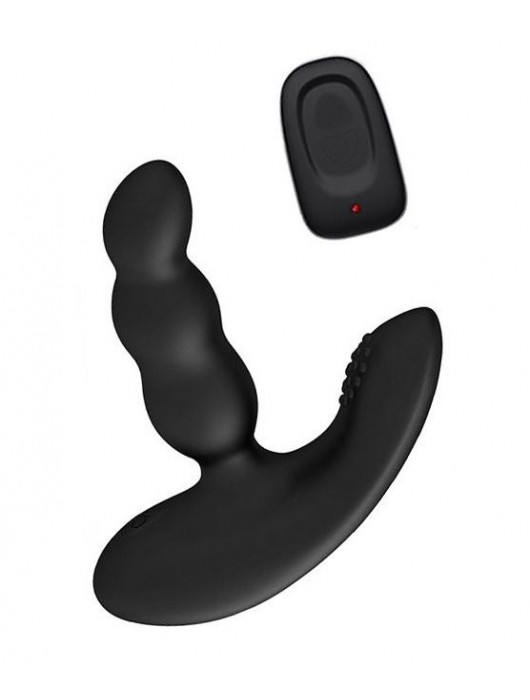 Черный силиконовый стимулятор простаты Levett Nitoc с пультом ДУ - Levett - в Мытищах купить с доставкой