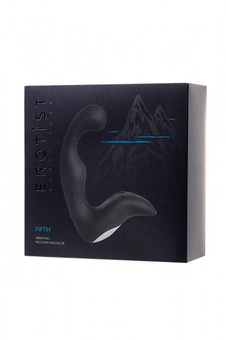 Чёрный изогнутый вибростимулятор простаты Erotist - Erotist Adult Toys - в Мытищах купить с доставкой