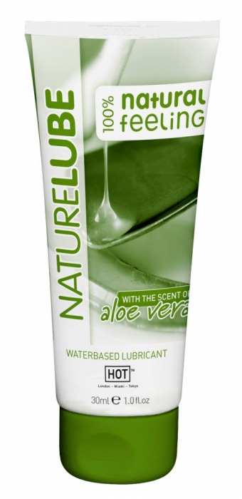Смазка на водной основе с алоэ вера Nature Lube - 30 мл. - HOT - купить с доставкой в Мытищах
