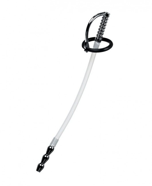 Силиконовый уретральный плаг со сменными фиксирующими кольцами Metal - ToyFa - купить с доставкой в Мытищах