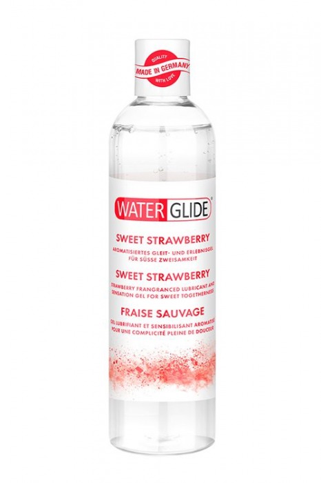 Лубрикант на водной основе с ароматом клубники SWEET STRAWBERRY - 300 мл. - Waterglide - купить с доставкой в Мытищах