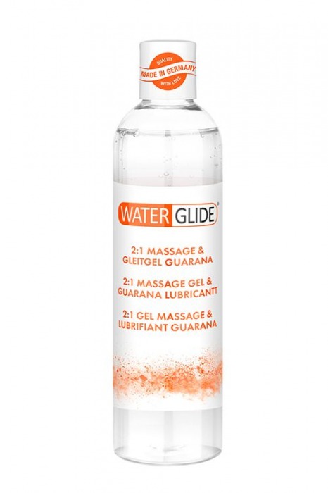 Гель-смазка 2-в-1 MASSAGE   LUBRICANT GUARANA - 300 мл. - Waterglide - купить с доставкой в Мытищах