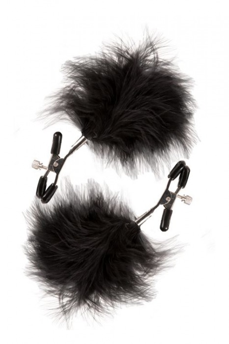 Зажимы для сосков с пухом FEATHERED NIPPLE CLAMPS - Blush Novelties - купить с доставкой в Мытищах