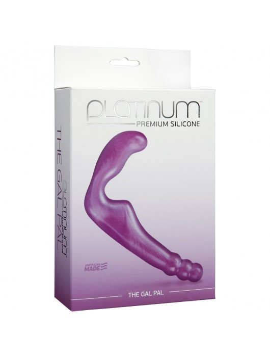 Безремневой фиолетовый страпон из силикона The Gal Pal - 17 см. - Doc Johnson - купить с доставкой в Мытищах