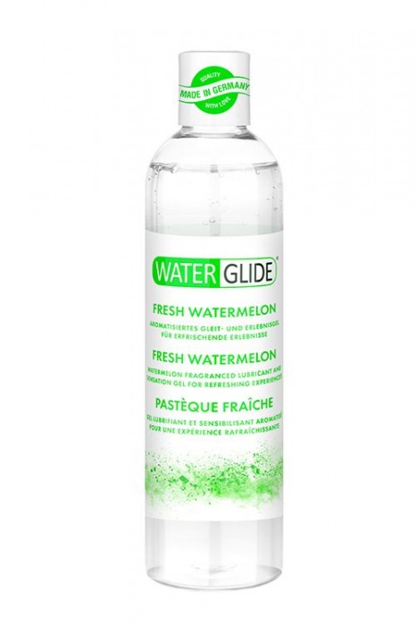 Лубрикант на водной основе с ароматом арбуза WATERGLIDE FRESH WATERMELON - 300 мл. - Waterglide - купить с доставкой в Мытищах