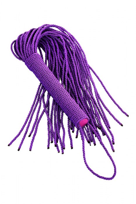 Сиреневый флоггер из веревки Theatre - 48,5 см. - ToyFa - купить с доставкой в Мытищах