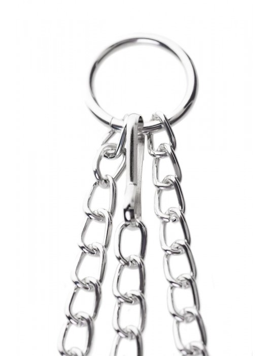 Черно-серебристые зажимы для сосков с кольцом для пениса TOYFA Metal - ToyFa - купить с доставкой в Мытищах