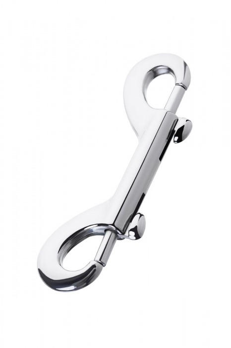 Серебристый двухсторонний карабин TOYFA Metal - ToyFa - купить с доставкой в Мытищах