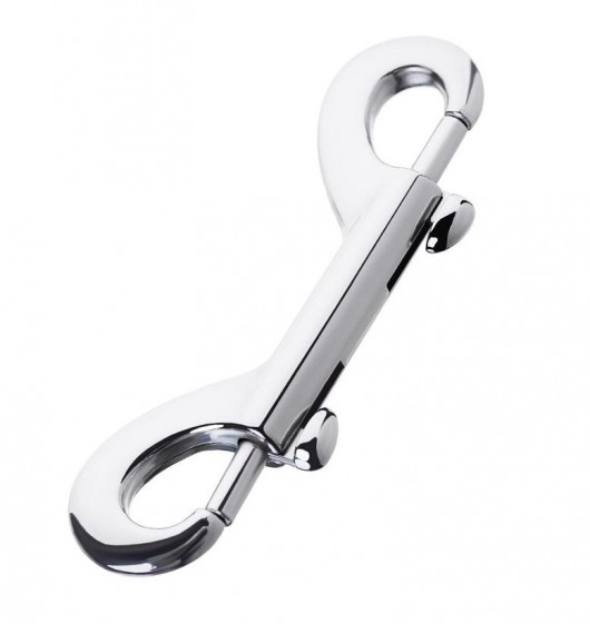 Серебристый двухсторонний карабин TOYFA Metal - ToyFa - купить с доставкой в Мытищах