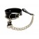 Черный ошейник с поводком из эко-кожи - БДСМ Арсенал - купить с доставкой в Мытищах Черный ошейник с поводком из эко-кожи - БДСМ Арсенал - купить с доставкой в Мытищах