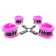 Набор фиксаторов краб с розовым мехом BDSM Light - БДСМ Арсенал - купить с доставкой в Мытищах